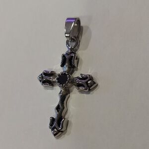 Silver Gothic Cross Pendant Jewelry